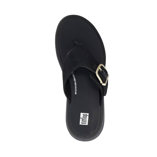 Fitflop Ladies F-Mode Shimmerl - Buckle Detail Thong Wedge Sandals - Image 3