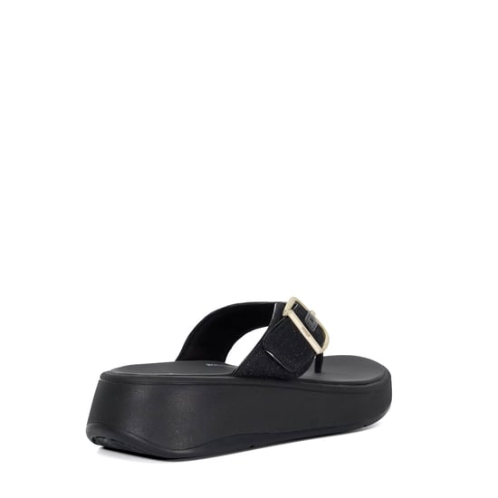 Fitflop Ladies F-Mode Shimmerl - Buckle Detail Thong Wedge Sandals - Image 4