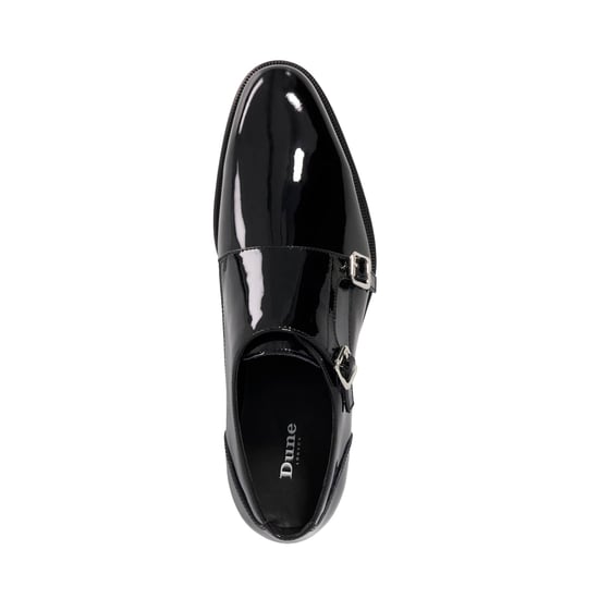 Dune Mens Sono - Patent Double Strap Monk Shoes - Image 4