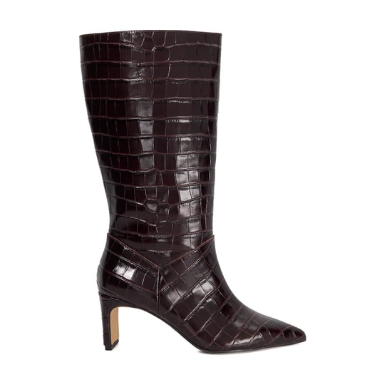 Dune Ladies Olette - Leather Reptile Effect Pointed Toe Boots - Image 2