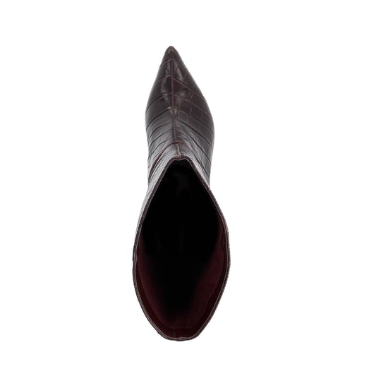 Dune Ladies Olette - Leather Reptile Effect Pointed Toe Boots - Image 4