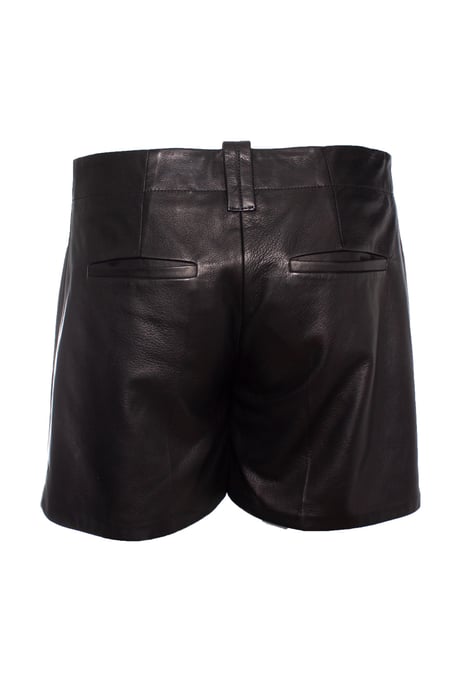 Barbara Bui black leather shorts - Image 2