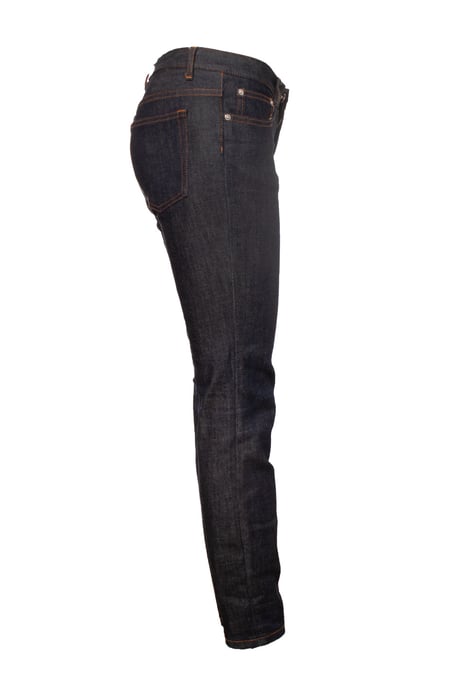 APC blåjeans med orange sömmar - Image 3