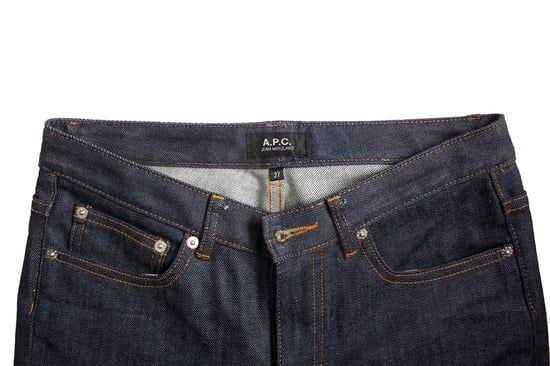APC blåjeans med orange sömmar - Image 6