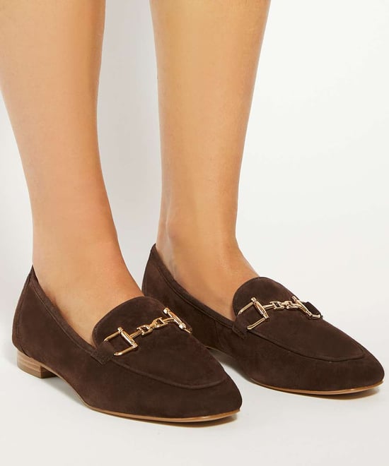 Dune Ladies Grained - Suede Metal Trim Loafers - Image 3