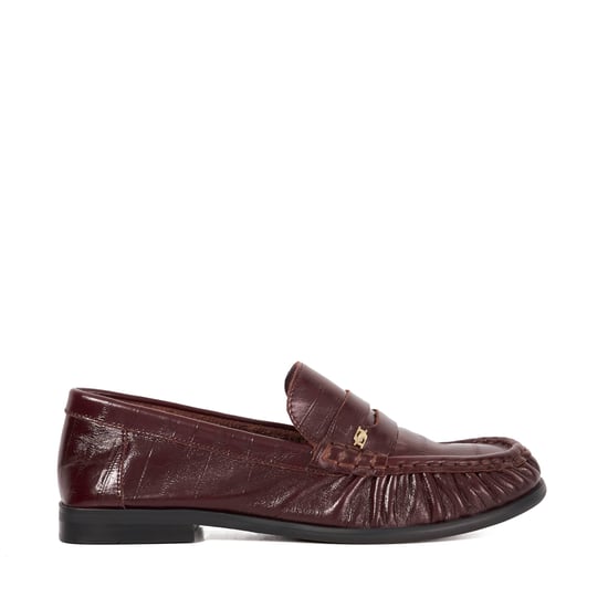 Dune Ladies Grisella - Leather Slip On Ruched Toe Loafers - Image 2