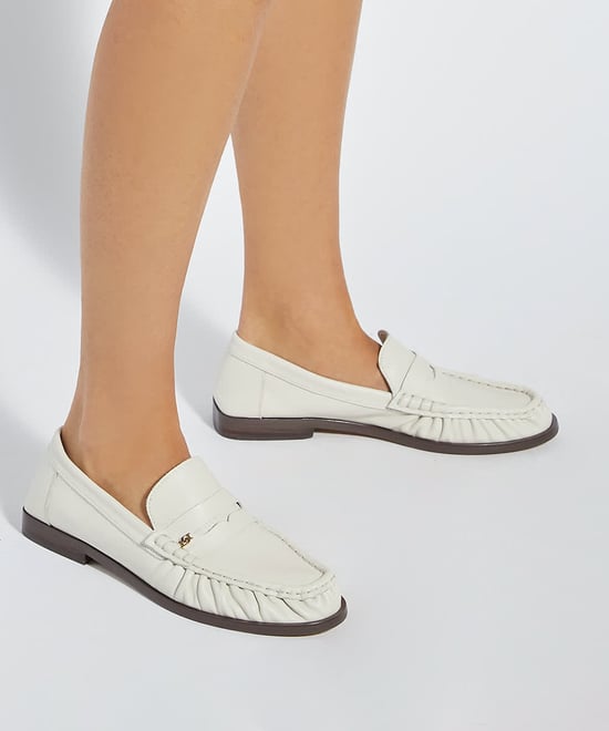 Dune Ladies Grisella - Leather Slip On Ruched Toe Loafers - Image 3