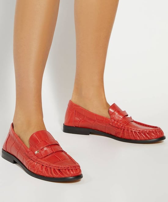Dune Ladies Grisella - Leather Slip On Ruched Toe Loafers - Image 3