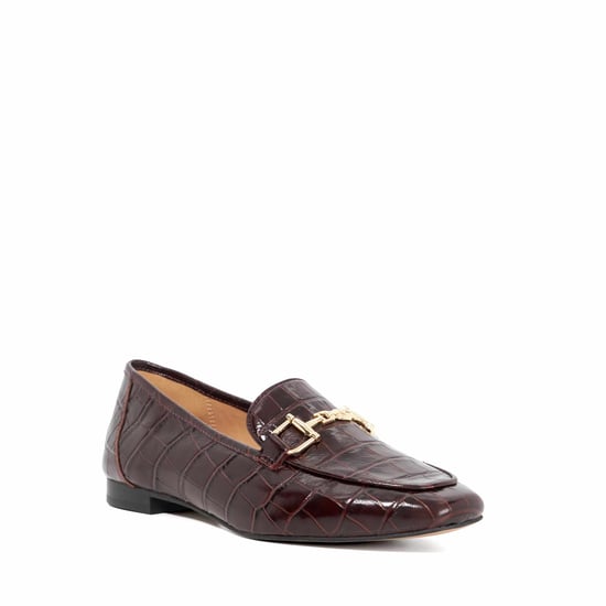 Dune Ladies Grained - Suede Metal Trim Loafers - Image 1