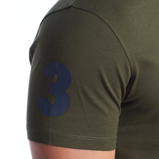 Herren-T-Shirt aus Baumwolle mit kurzen Ärmeln US42154027 - Image 3