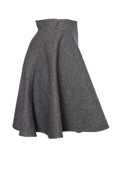 Christian Dior Grå A-linjekjol i ull - Image 2