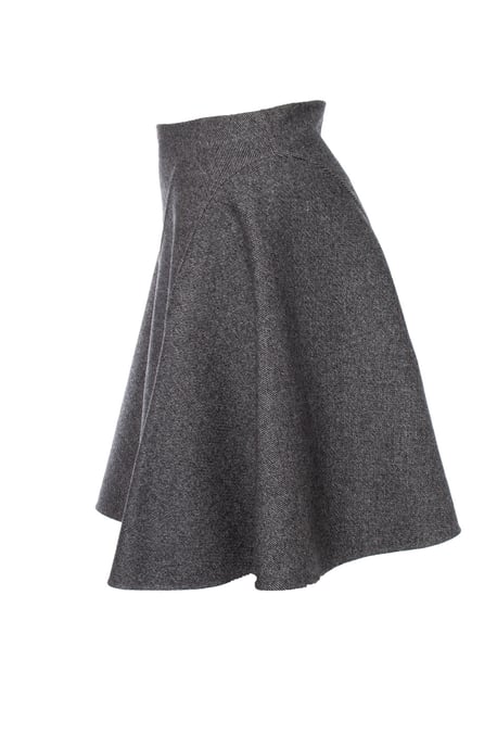 Christian Dior Grå A-linjekjol i ull - Image 3