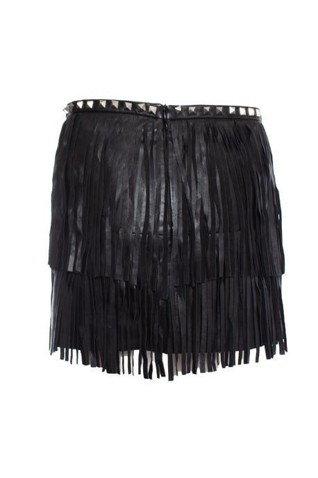 Philipp Plein minikjol med läderfransar - Image 2