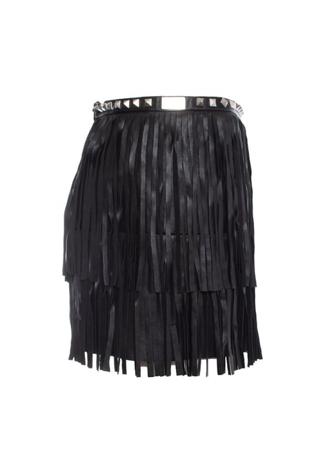 Philipp Plein minikjol med läderfransar - Image 4