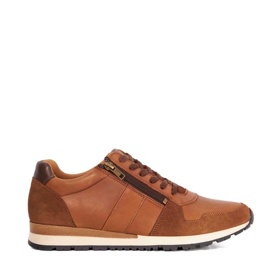 Dune Mens Thame - Zip Up Leather Trainers - Image 2