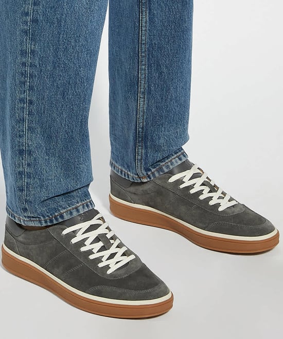 Dune Mens Tony Wf - Wide Fit Suede Lace-Up Trainers - Image 3
