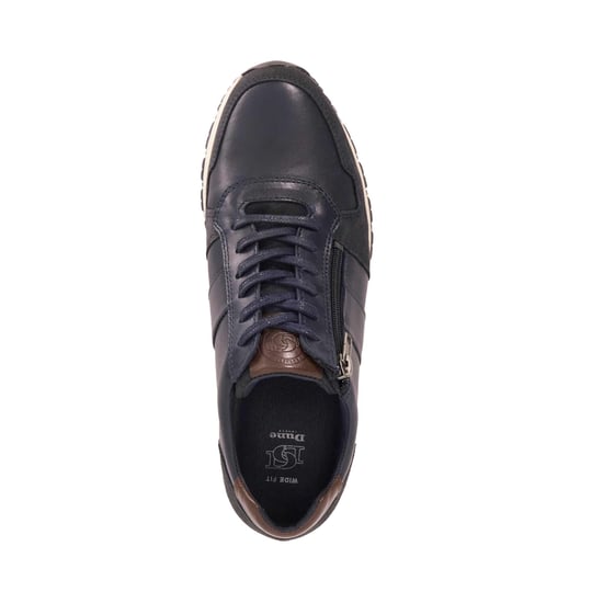 Dune Mens Thame Wf - Wide Fit Zip Up Leather Trainers - Image 4
