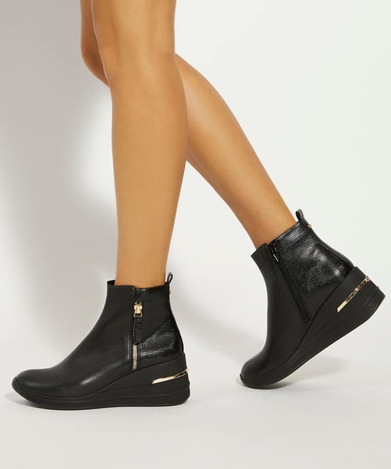 Dune Ladies Everyone - Leather Wedge Ankle Boots - Image 3