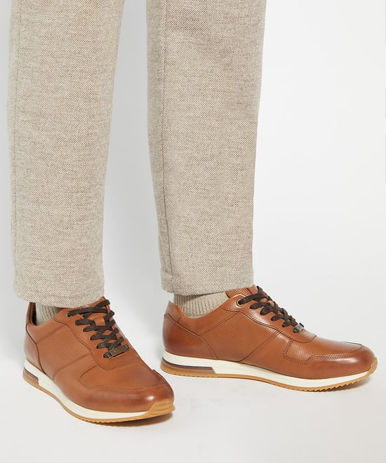 Dune Mens Wf Trilogy - Wide Fit Lace-Up Runner Trainers - Image 3