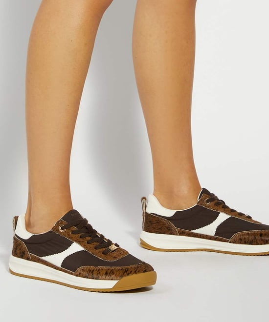 Dune Ladies Elsea - Suede Lace-Up Trainers - Image 3