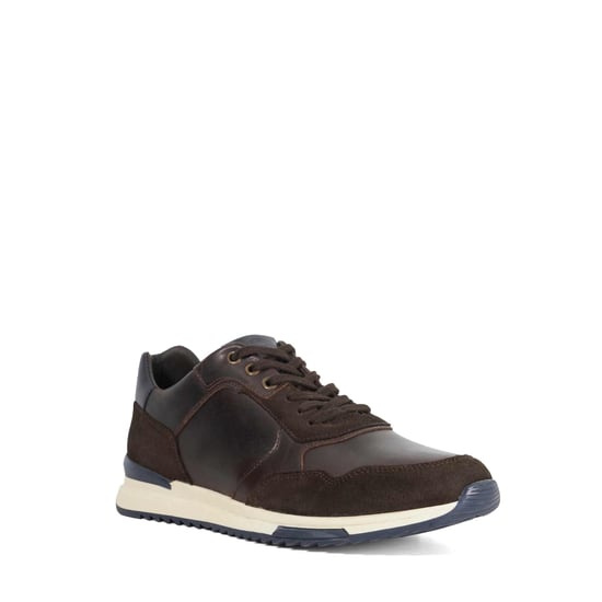 Dune Mens Thornbury - Leather Lace Up Trainers - Image 1