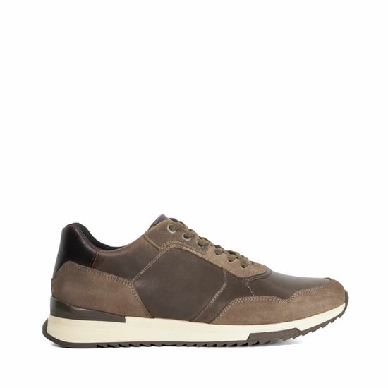Dune Mens Thornbury - Leather Lace Up Trainers - Image 2
