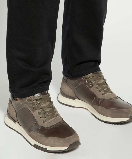 Dune Mens Thornbury - Leather Lace Up Trainers - Image 3