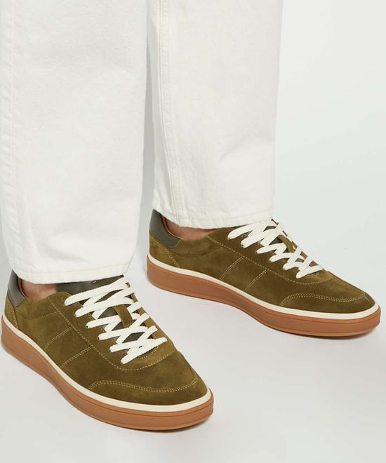 Dune Mens Tony - Suede Lace-Up Trainers - Image 3