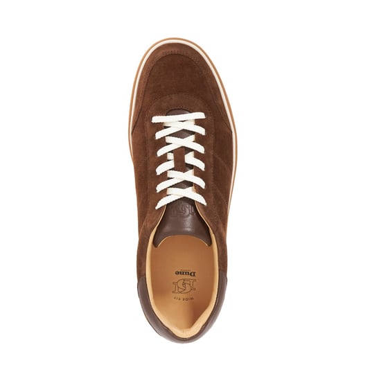 Dune Mens Tony Wf - Wide Fit Suede Lace-Up Trainers - Image 4
