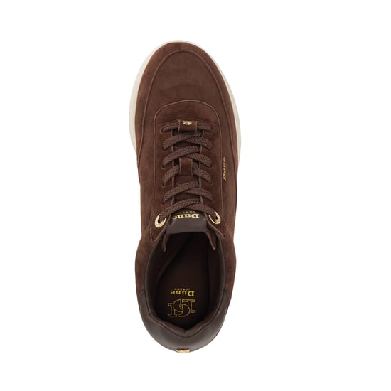 Dune Ladies Entitle - Brown Leather Lace Up Runner Trainers - Image 4