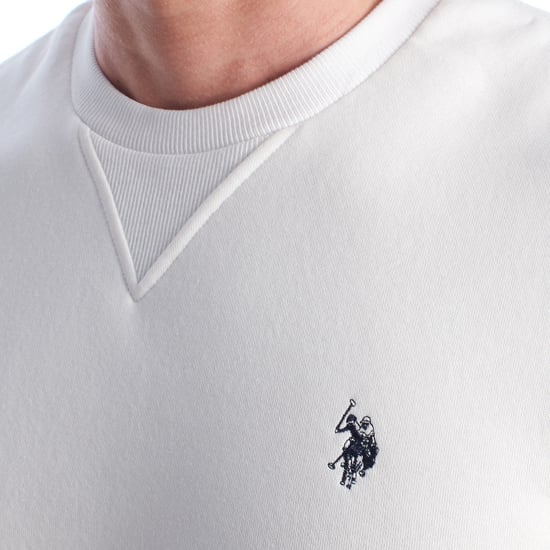 Herren-Fleece-Sweatshirt mit Rundhalsausschnitt US42187035 - Image 4