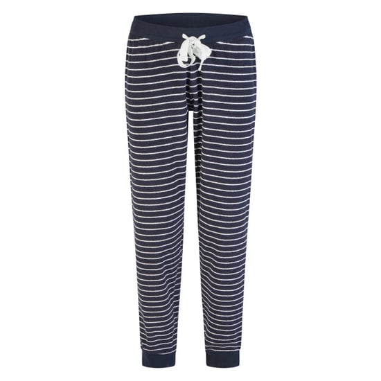 By Louise Dames winter pyjama set lang badstof wit/donkerblauw gestreept - Image 3
