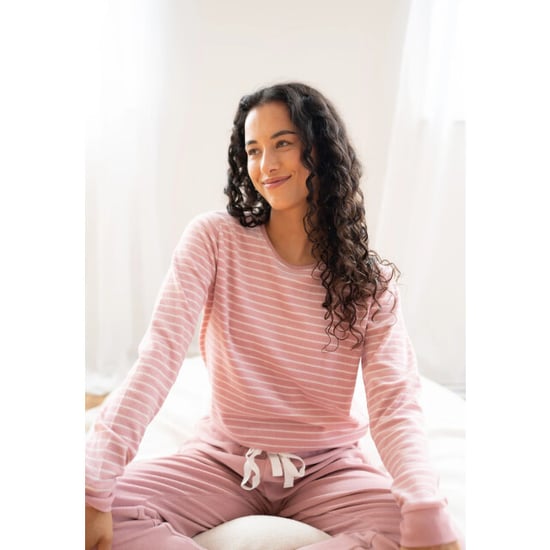By Louise Dames winter pyjama set lang badstof gestreept - Image 5