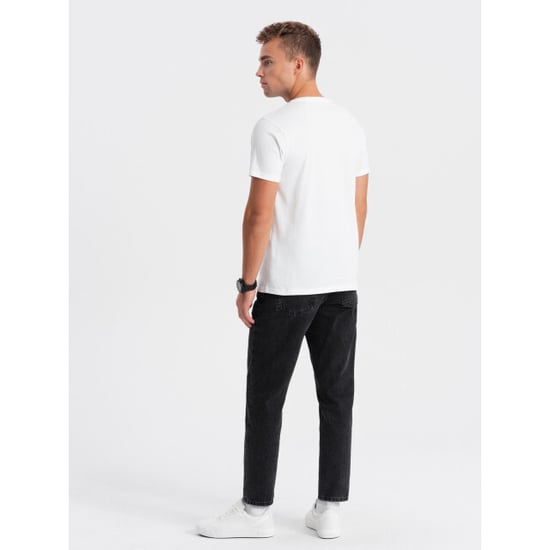 Ombre t-shirt heren wit met bies - Image 5