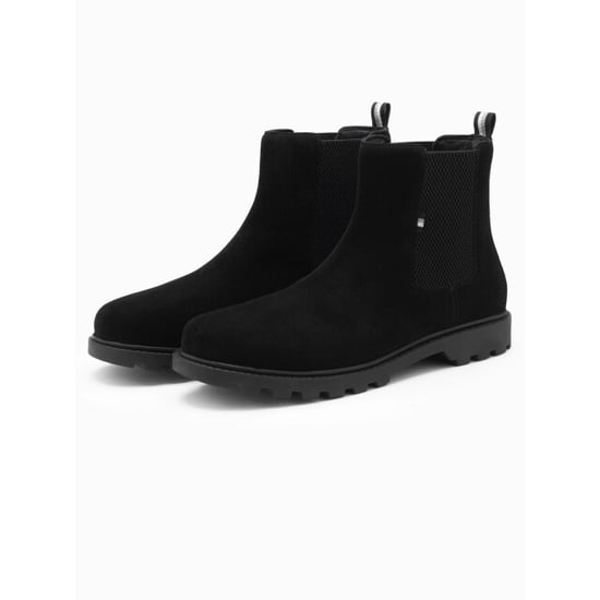 Ombre Italian style heren schoenen zwart suede italia moda - Image 4