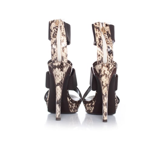 Fendi Python sandaal met elastische bandjes - Image 3