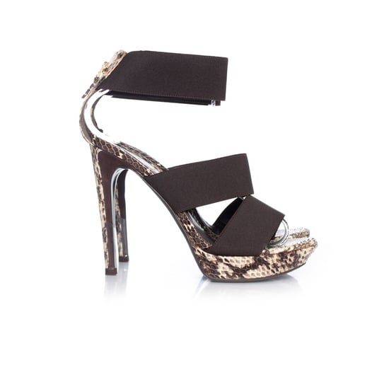 Fendi Python sandaal met elastische bandjes - Image 4
