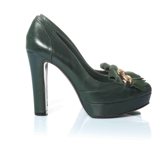 Lola Cruz plateau pumps met gouden ketting - Image 5