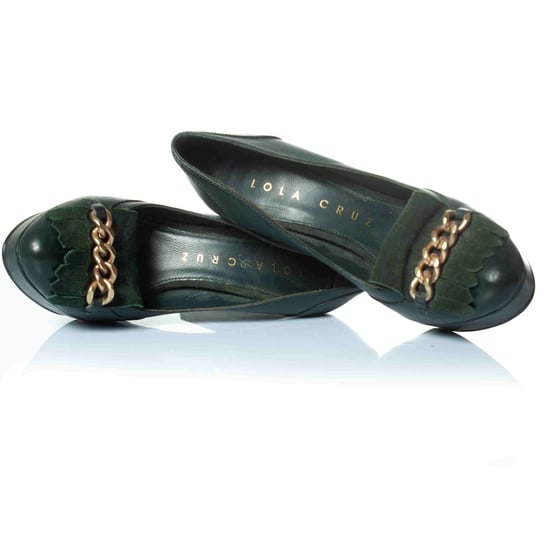 Lola Cruz plateau pumps met gouden ketting - Image 6
