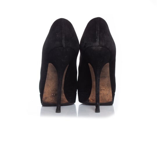 Gucci zwarte suède plateau pumps - Image 3