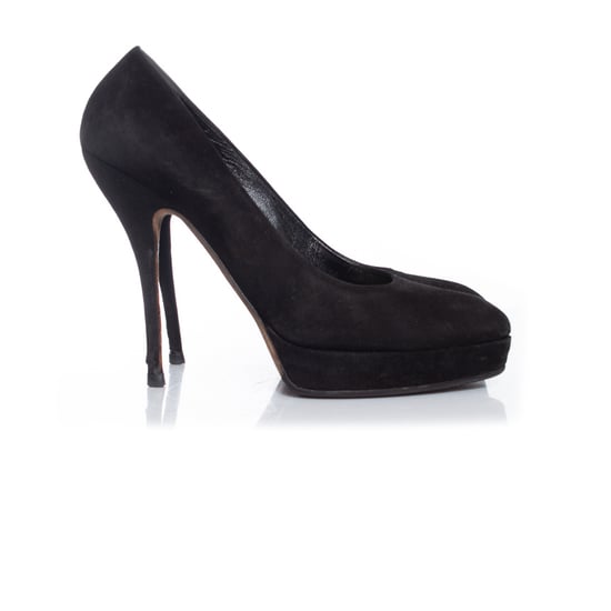 Gucci zwarte suède plateau pumps - Image 5