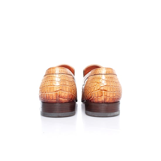 Santoni alligatorleren loafers - Image 3