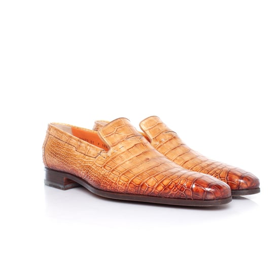 Santoni alligatorleren loafers - Image 6