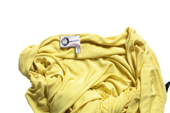 Lanvin – Gul draperad klänning med en axel - Image 5