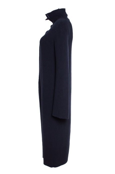 JIL SANDER wool turtle neck dress in blue - Image 3