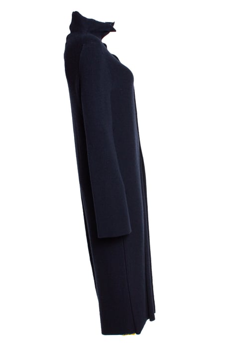 JIL SANDER wool turtle neck dress in blue - Image 4