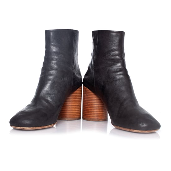 Maison Margiela Black leather round-toe ankle boots - Image 3