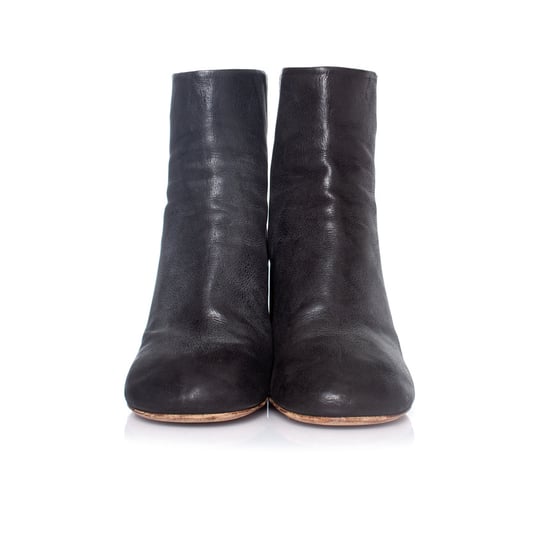 Maison Margiela Black leather round-toe ankle boots - Image 4