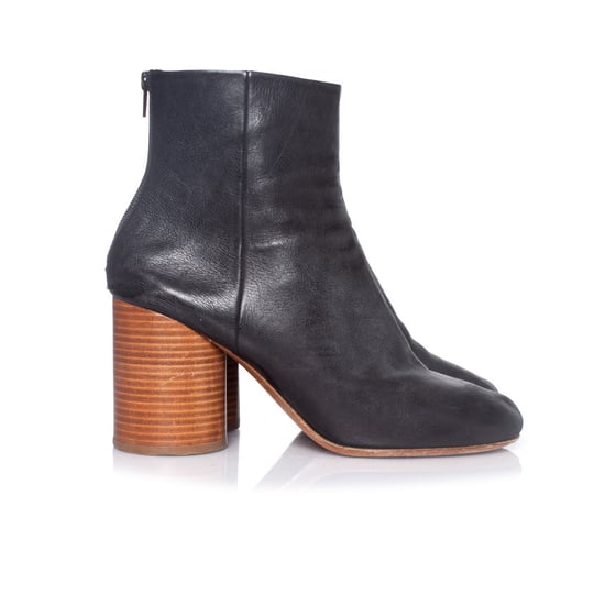 Maison Margiela Black leather round-toe ankle boots - Image 5