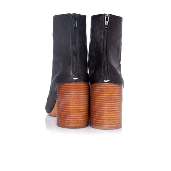 Maison Margiela Black leather round-toe ankle boots - Image 6